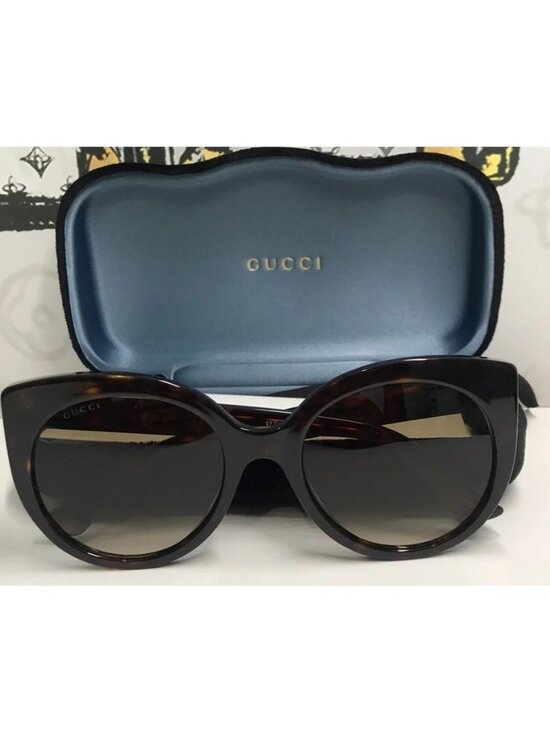 Luxury New Authentic Gucci GG0325S 002 Cat-Eye Sunglasses ✨ main image 6